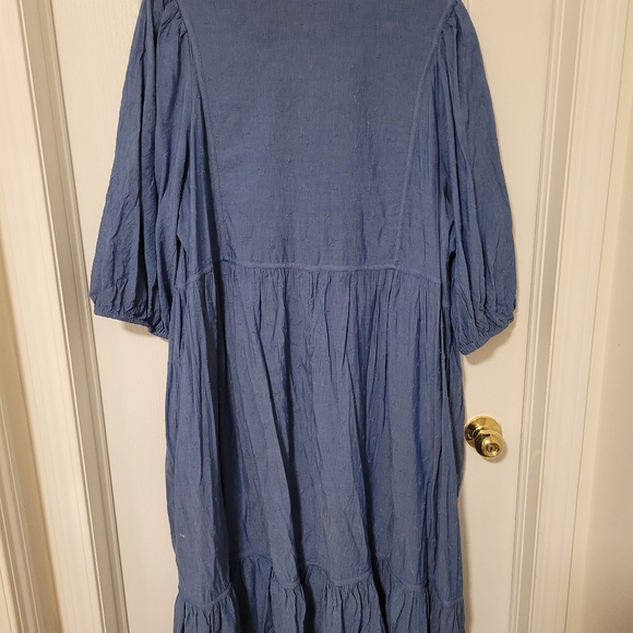 (4X)  Light Weight Denim Maxi Dress - Picture 3 of 7